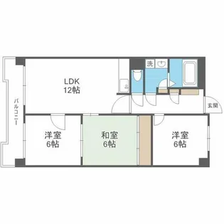 サンセレクト稲積公園Ⅱ【5階】の間取り
