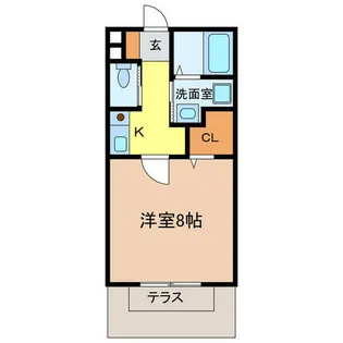 クオリア東茱萸木【1階】の間取り