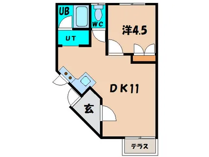 マンションギャザー【202号室】の間取り