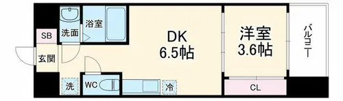 セレニテ北久宝寺【12階】の間取り