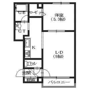 AVANT GARDEⅡ【405号室】の間取り