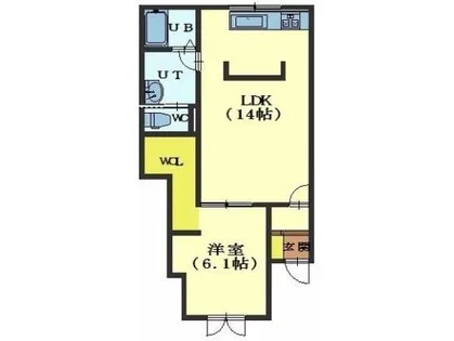 レアード湯浜【102号室】の間取り