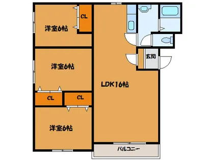 ルミエール中島【301号室】の間取り