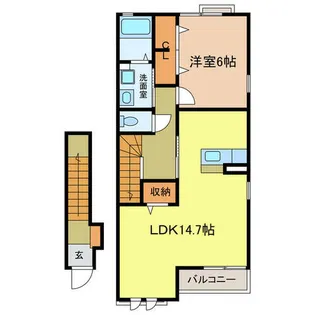 エレガント茱萸木【202号室】の間取り