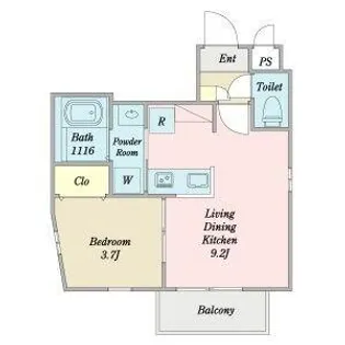Cherim中村公園South【3階】の間取り