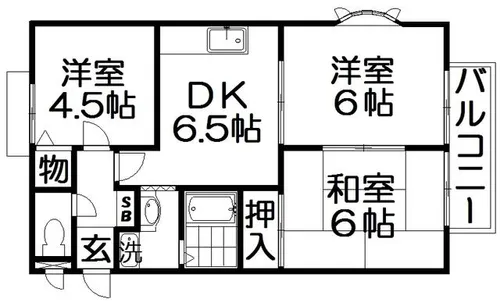 ラスターN【2階】の間取り
