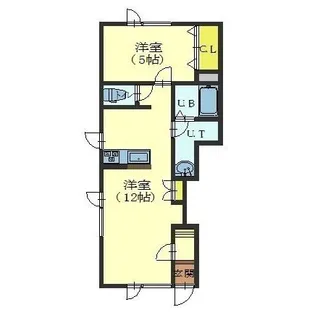 ステイシャイン昭和【101号室】の間取り