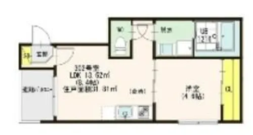 ソルイルミノ神宮前【301号室】の間取り