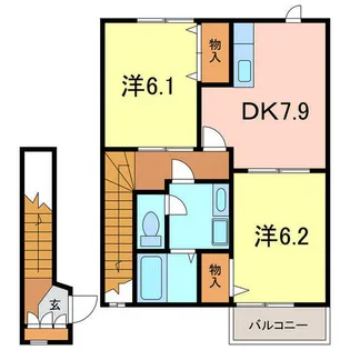 シャトー ハピネス【203号室】の間取り