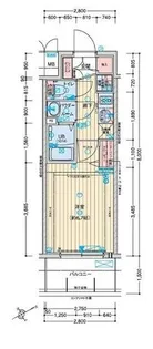アドバンス大阪ベイココナ【1302号室】の間取り