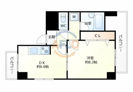 E.Aブルッケンハウス【4階】の間取り