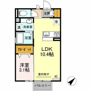 ドエル斉兵【2階】の間取り