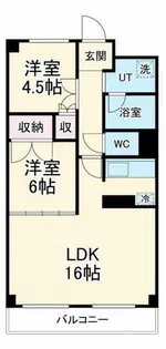 グレースフルハイツ1号館【3階】の間取り