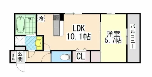グレイスコート神戸永手町【0202号室】の間取り