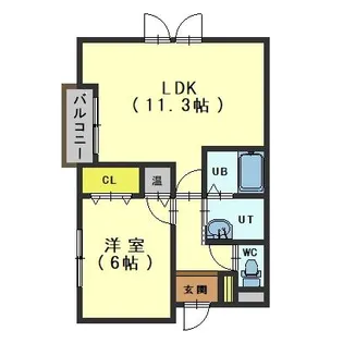 ハイツあかり【103号室】の間取り