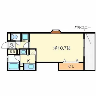 ル・パピヨン2【6階】の間取り