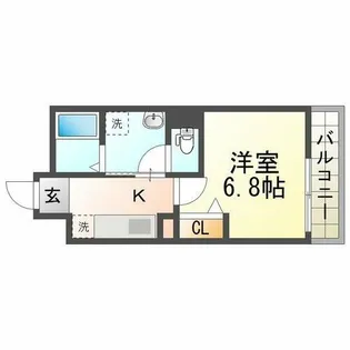 パークハウス大井戸【102号室】の間取り