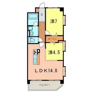 サンコート21【401号室】の間取り