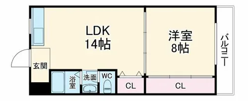 桜宮ハイツ【3階】の間取り