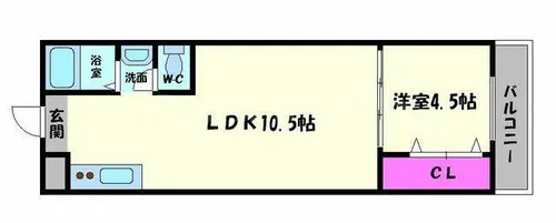 桜宮ハイツ【5階】の間取り