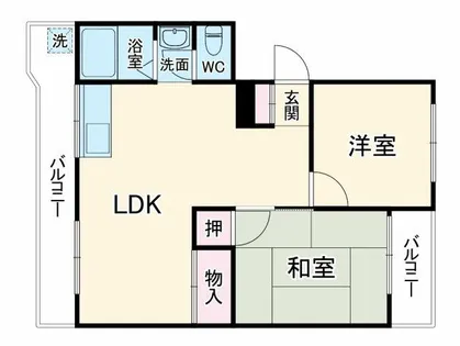 コーポ緑地【4階】の間取り