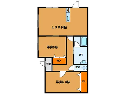 グローリィー志海苔【202号室】の間取り