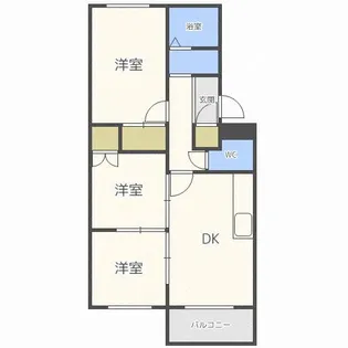 クレア栄通1号棟【212号室】の間取り