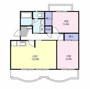 ソレアードみのる【3階】の間取り