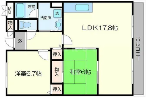 ルミエール西緑丘【4階】の間取り