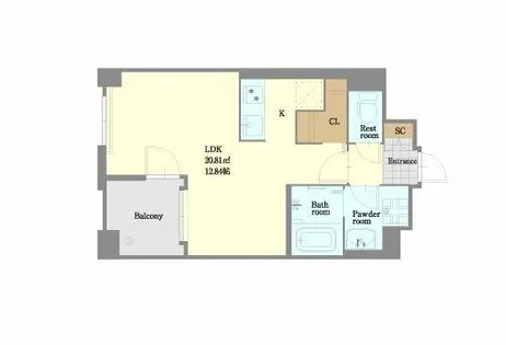 LwithP【5階】の間取り