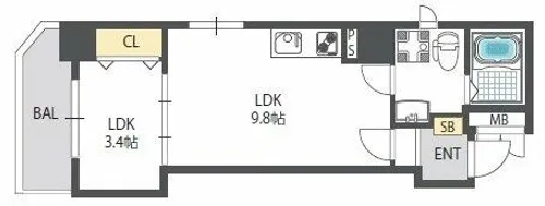 JESUS SQUARE namba【6階】の間取り
