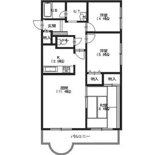 びなす11【201号室】の間取り
