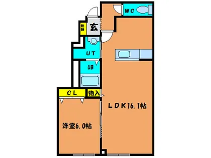 ARYU【101号室】の間取り