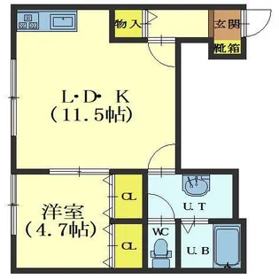 メゾンジャンティⅢ【102号室】の間取り