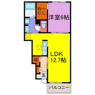 エスペランサ天神Ⅰ・Ⅱ・Ⅲ・Ⅳ【2102号室】の間取り