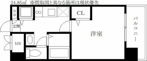 テラ・ロッサ西新【4階】の間取り