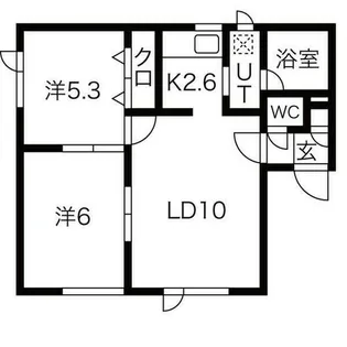 ハイデンスKANO【201号室】の間取り
