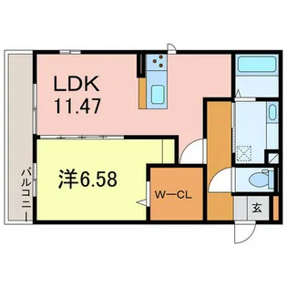 シティシャルム【303号室】の間取り