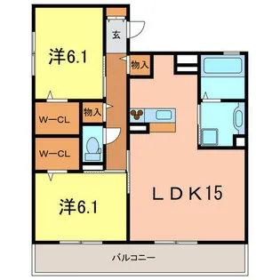 スクエア新富【3階】の間取り