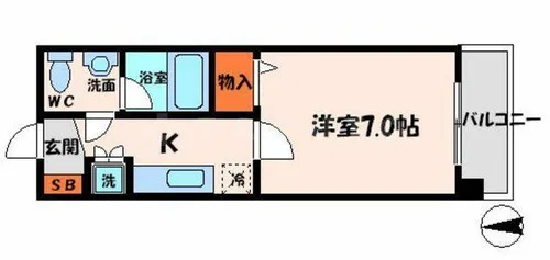 グレーシィ門真【4階】の間取り