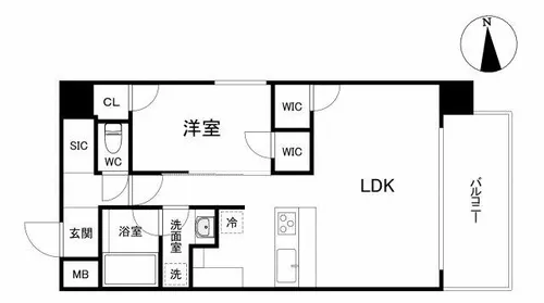 BRAVE新町【8階】の間取り