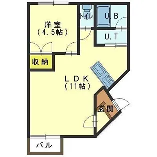 マンションギャザー【202号室】の間取り