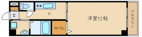 プラマー3番館【4階】の間取り