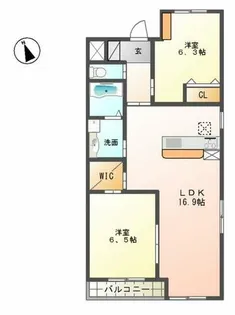 Aisance【1階】の間取り