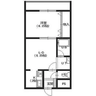 コミュニティ美原Ⅱ【409号室】の間取り