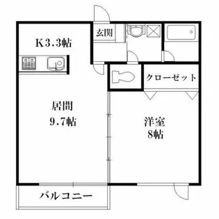 コーポサンライズ【2階】の間取り