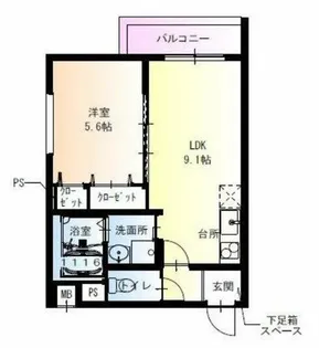 フジパレスあびこ駅東Ⅱ番館【2階】の間取り
