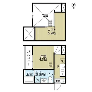 ALEX本陣【201号室】の間取り