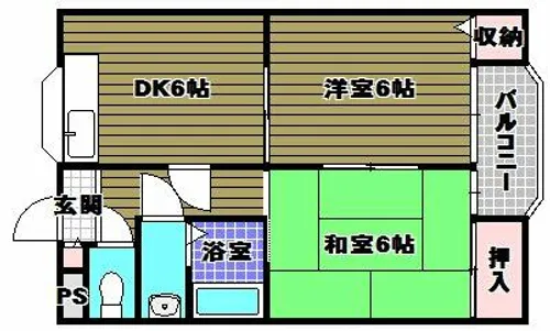 エレガンス酒谷【2階】の間取り