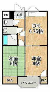 エレガンス酒谷【1階】の間取り